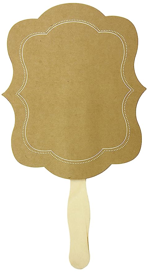 Kraft Hand Fan, Paper Fans, Wedding Favors, Church Fans, Party Favor, Perfect for Outdoor Weddings, Boho Party Decorations (Set of 20)